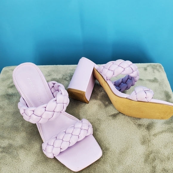 Madden Girl lilac square toe block heels 6 - Picture 3 of 13